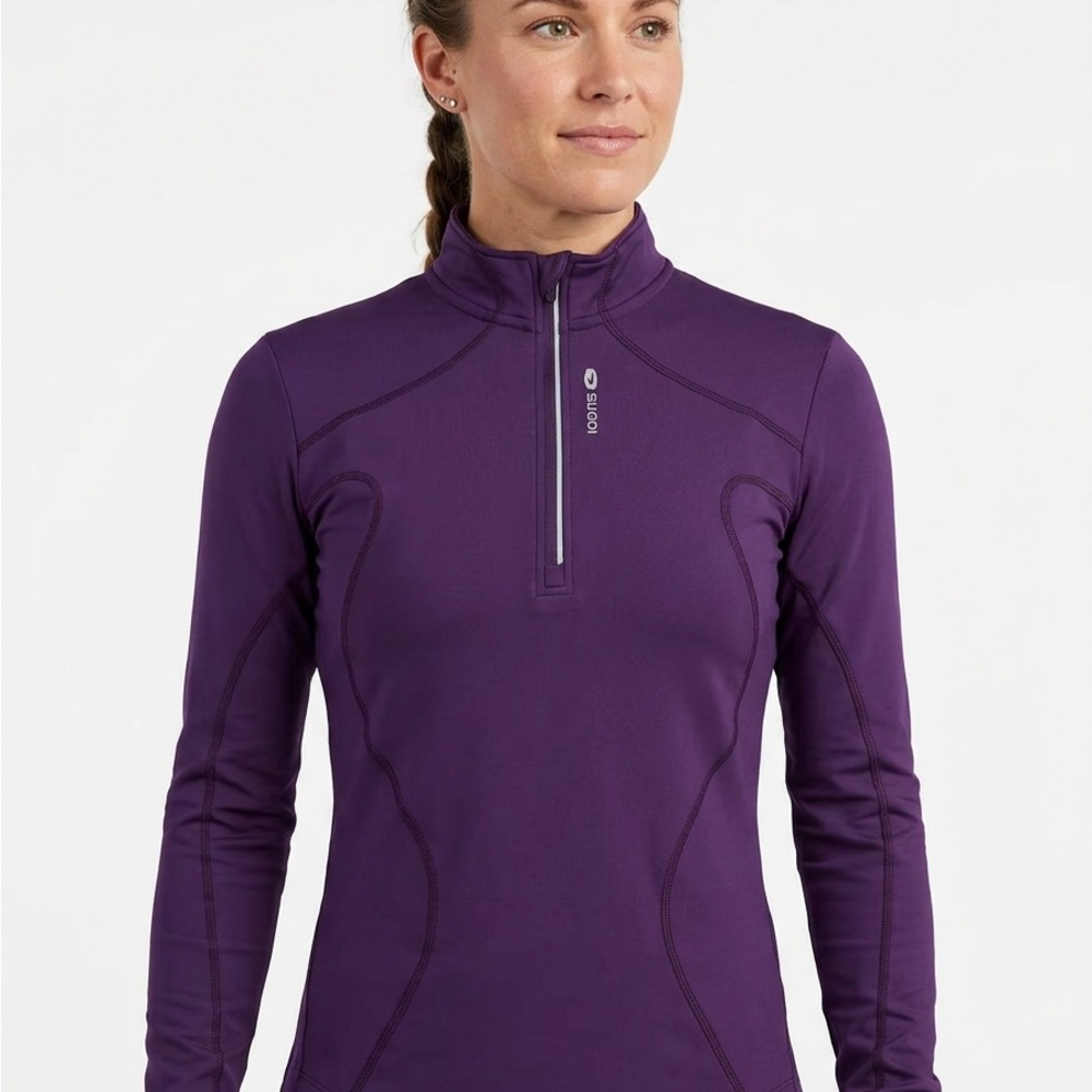 SUGOI Purple 1/4 Zip Performance Cycling Running Top -Size L